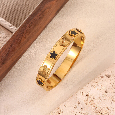 316L Nerūdijantis plienas Retro 3 spalvų Natūralūs Jūros kriauklės Gėlės Apyrankės Moteriškos mados tendencijos Aukšti papuošalai Priedai vakarėlio dovana