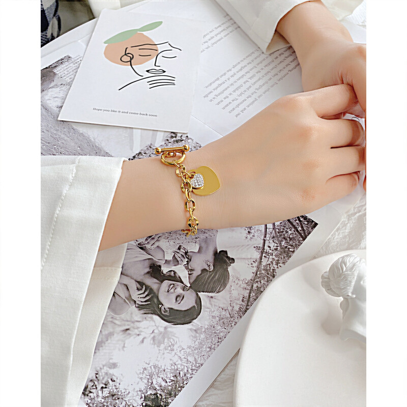 Brățară Oțel Inoxidabil Pentru Femei Brățări Inimă Accesoriu Bijuterii Moda