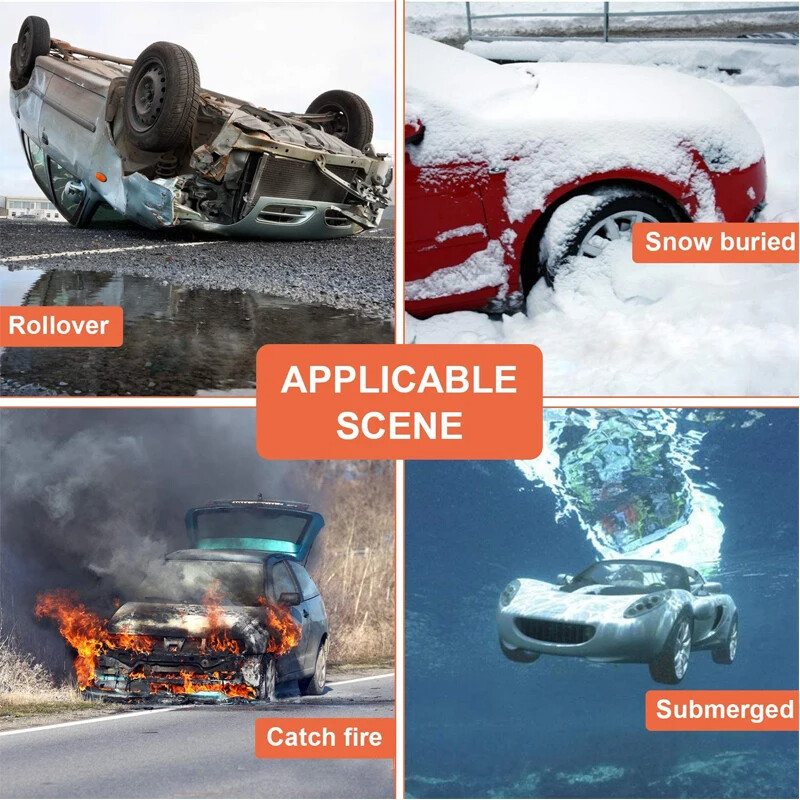 Automobilski sigurnosni čekić s razbijačem prozora i rezačem sigurnosnog pojasa Automatski alat za bijeg u hitnim slučajevima za automobilske nesreće