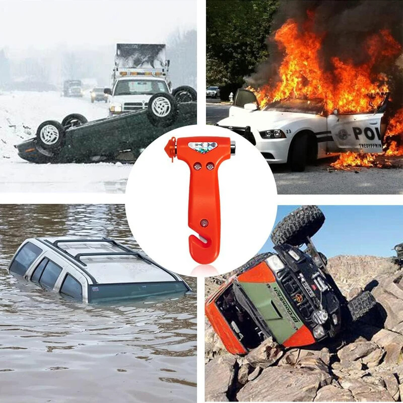 Automobilski sigurnosni čekić s razbijačem prozora i rezačem sigurnosnog pojasa Automatski alat za bijeg u hitnim slučajevima za automobilske nesreće