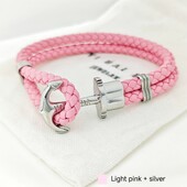 Kiváló minőségű rozsdamentes acél női horgony karkötő Navy stílusú divat egyéniség minden hozzáillő bőr kötél pár kiegészítők