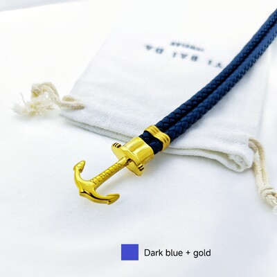 Kiváló minőségű rozsdamentes acél női horgony karkötő Navy stílusú divat egyéniség minden hozzáillő bőr kötél pár kiegészítők