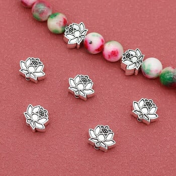 10 τμχ/Παρτίδα Pretty Cubic Zen Lotus Loose Beads 12x9x5mm Βραχιόλια Μενταγιόν Διακοσμητικά Αντικέ Spacer Beads Αξεσουάρ κοσμημάτων DIY