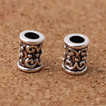 50 τμχ/παρτίδα Retro Craft Cylinder Big Hole Spacer Beads High Quality Metal Tube Charm Beads DIY Γυναικεία Ανδρικά κοσμήματα Δημιουργία ευρημάτων