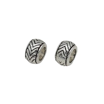 20 τμχ/παρτίδα Classic Wave Pattern Big Hole Loose Beads 7,5mm Χειροποίητη διακόσμηση Πλεκτά γένια/Wig Spacer Beads Κατασκευή κοσμημάτων DIY