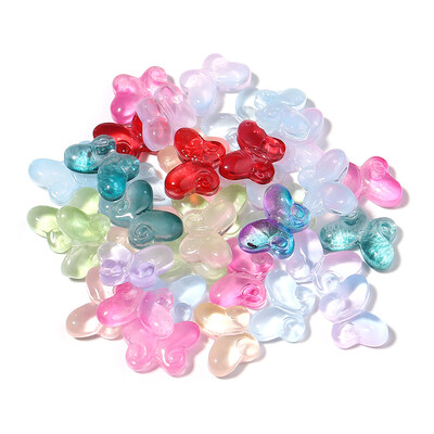 50 τμχ Λαμποστάτες Γυάλινες Χάντρες Μείγμα Χρώματος Σχημάτων Πεταλούδας Τσέχικη Γυάλινη Χαλαρή Χάντρα για Κοσμήματα Κατασκευή DIY Ευρήματα κολιέ σκουλαρίκι