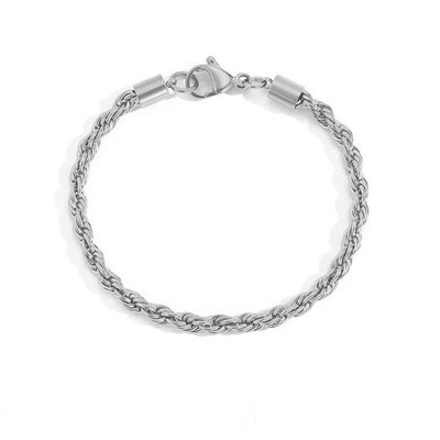 Náramok z nehrdzavejúcej ocele, lano, retiazka, dámsky náramok, zlatá farba, minimalistický 3 mm 4 mm, ručné doplnky, trendy hippie šperky, dámske C048