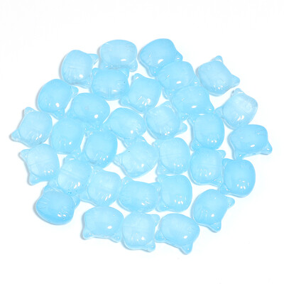 30 τμχ Γυάλινες χάντρες κεφαλής γάτας Χρώμα Χαριτωμένο φωτιστικό γούρι χάντρα για κοσμήματα κατασκευής DIY βραχιόλια Κολιέ σκουλαρίκι DIY αξεσουάρ