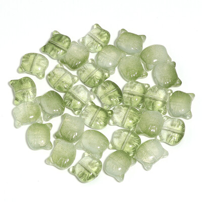 30 τμχ Γυάλινες χάντρες κεφαλής γάτας Χρώμα Χαριτωμένο φωτιστικό γούρι χάντρα για κοσμήματα κατασκευής DIY βραχιόλια Κολιέ σκουλαρίκι DIY αξεσουάρ