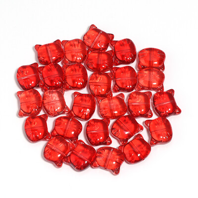 30 τμχ Γυάλινες χάντρες κεφαλής γάτας Χρώμα Χαριτωμένο φωτιστικό γούρι χάντρα για κοσμήματα κατασκευής DIY βραχιόλια Κολιέ σκουλαρίκι DIY αξεσουάρ