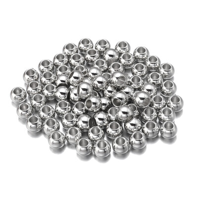 20-100 ks/sada 6 8 10 12 14 mm CCB dištančné korálky okrúhle voľné korálky veľké korálky s veľkým otvorom na výrobu šperkov, DIY náramok, veľkoobchod