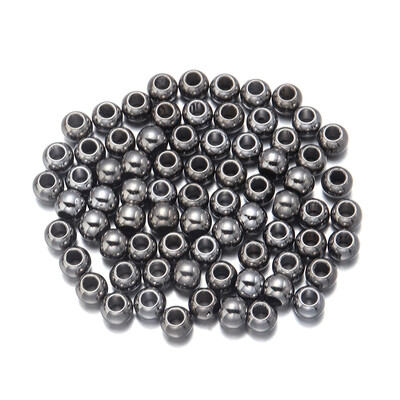 20-100 ks/sada 6 8 10 12 14 mm CCB dištančné korálky okrúhle voľné korálky veľké korálky s veľkým otvorom na výrobu šperkov, DIY náramok, veľkoobchod