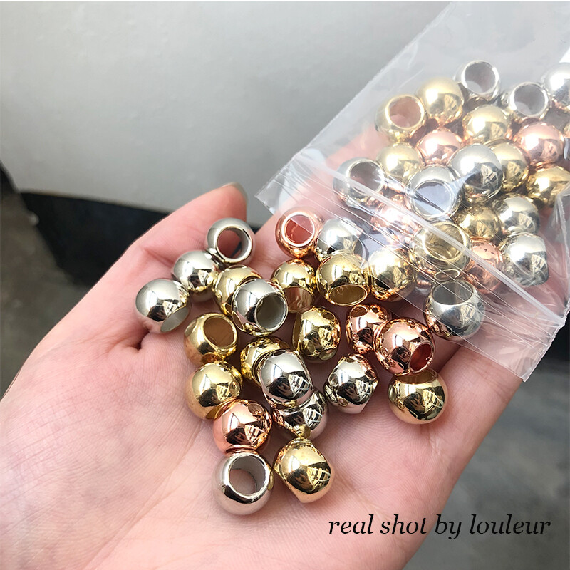 20-100 ks/sada 6 8 10 12 14 mm CCB dištančné korálky okrúhle voľné korálky veľké korálky s veľkým otvorom na výrobu šperkov, DIY náramok, veľkoobchod