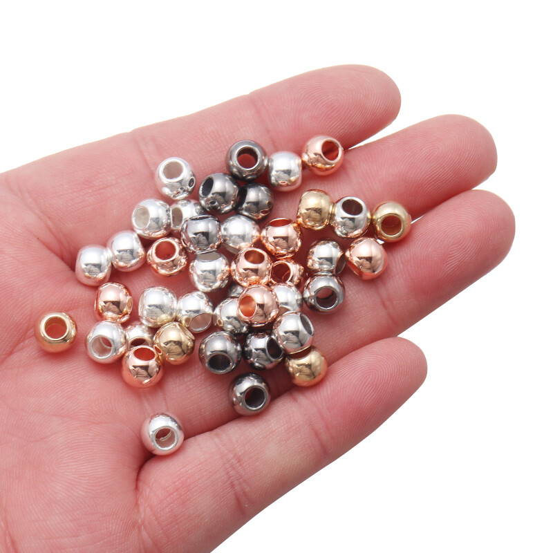 20-100 ks/sada 6 8 10 12 14 mm CCB dištančné korálky okrúhle voľné korálky veľké korálky s veľkým otvorom na výrobu šperkov, DIY náramok, veľkoobchod