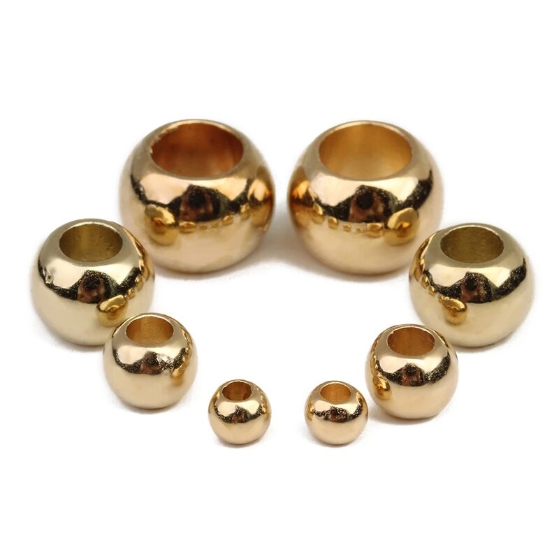 20-100 ks/sada 6 8 10 12 14 mm CCB dištančné korálky okrúhle voľné korálky veľké korálky s veľkým otvorom na výrobu šperkov, DIY náramok, veľkoobchod