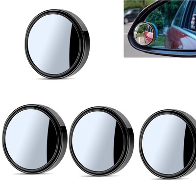 4 kom Ogledala za mrtvi kut za automobile Rotirajuće retrovizor za 360 stupnjeva s okvirom Okruglo Hd širokokutno pomoćno konveksno ogledalo