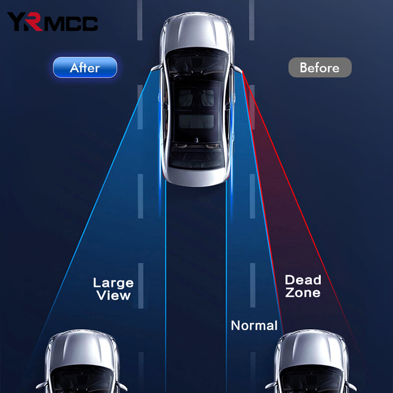 2 ks spätné zrkadlo do auta, nastaviteľné 360 °, číre okrúhle spätné zrkadlo, veľké spätné zrkadlo s asistenciou cúvania, mini zrkadlo do mŕtveho uhla