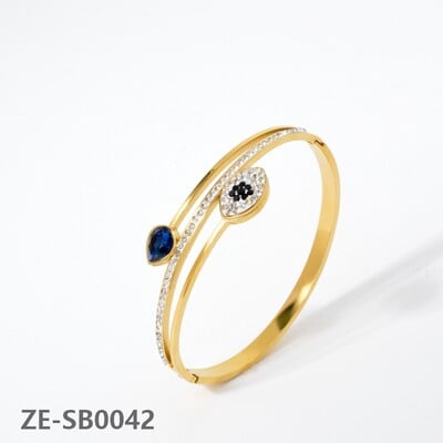 ZEADear Jewelry rozsdamentes acél karkötő Életfa kék szemek kígyógyöngy cirkon masni Törökország Boho arany karperec a legjobb ajándék