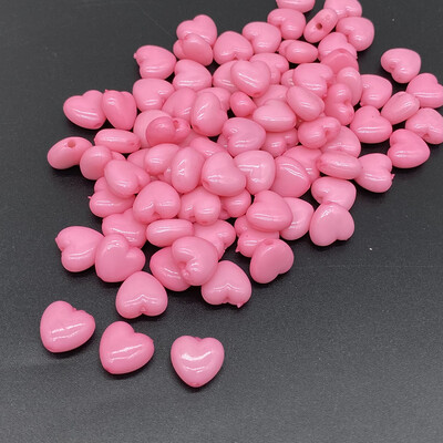 50db/tétel 10mm szív alakú akril gyöngyök laza távtartó ékszer készítés nyaklánc medál karkötő kézzel készített barkácsolás