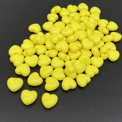 50db/tétel 10mm szív alakú akril gyöngyök laza távtartó ékszer készítés nyaklánc medál karkötő kézzel készített barkácsolás