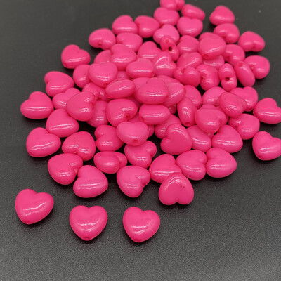 50db/tétel 10mm szív alakú akril gyöngyök laza távtartó ékszer készítés nyaklánc medál karkötő kézzel készített barkácsolás
