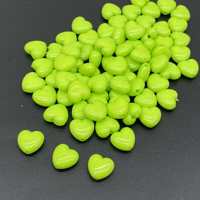 50db/tétel 10mm szív alakú akril gyöngyök laza távtartó ékszer készítés nyaklánc medál karkötő kézzel készített barkácsolás