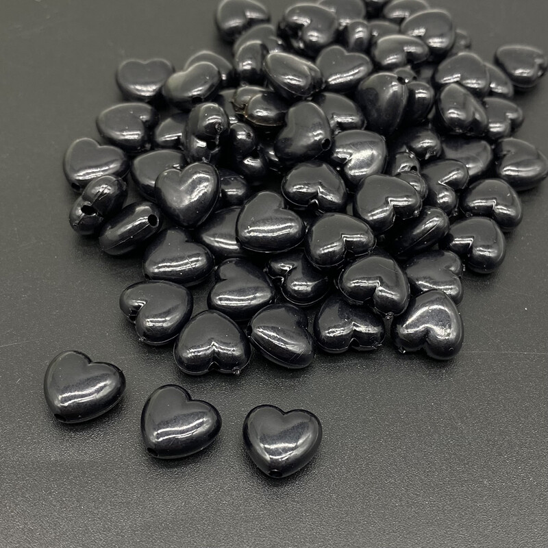 50db/tétel 10mm szív alakú akril gyöngyök laza távtartó ékszer készítés nyaklánc medál karkötő kézzel készített barkácsolás