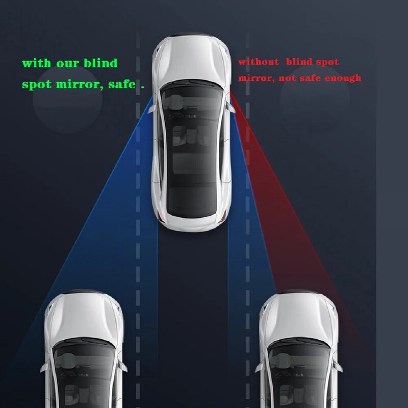 4 kom Ogledala za mrtvi kut za automobile Rotirajuće retrovizor za 360 stupnjeva s okvirom Okruglo Hd širokokutno pomoćno konveksno ogledalo