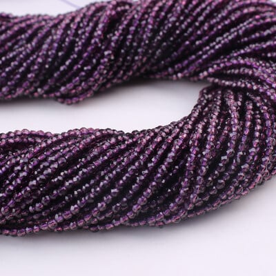 2 mm 3 mm vysoko kvalitné ametystové fialové korálky, hydro okrúhle fazetované krištáľové medzery, sklenené korálky, náramok, DIY výroba šperkov, 5 prameňov