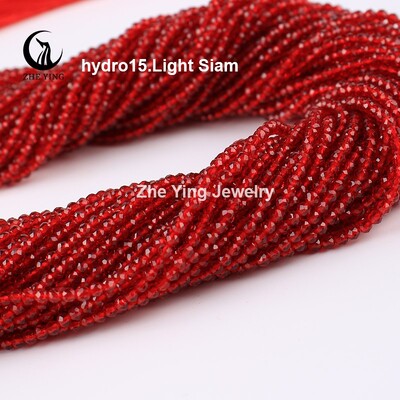 2 mm 3 mm vysoko kvalitné ametystové fialové korálky, hydro okrúhle fazetované krištáľové medzery, sklenené korálky, náramok, DIY výroba šperkov, 5 prameňov