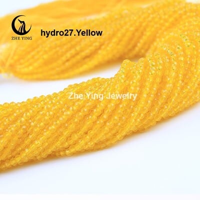 2 mm 3 mm vysoko kvalitné ametystové fialové korálky, hydro okrúhle fazetované krištáľové medzery, sklenené korálky, náramok, DIY výroba šperkov, 5 prameňov
