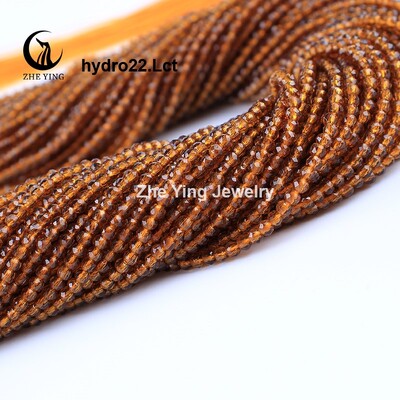 2 mm 3 mm vysoko kvalitné ametystové fialové korálky, hydro okrúhle fazetované krištáľové medzery, sklenené korálky, náramok, DIY výroba šperkov, 5 prameňov