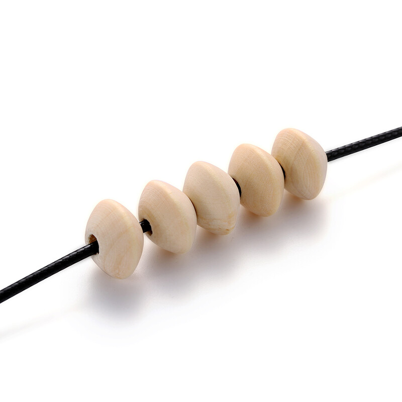 100/200 ks Prírodné drevené dištančné korálky Ploché drevené korálky pre DIY náramok náhrdelník náušnice šperky príslušenstvo