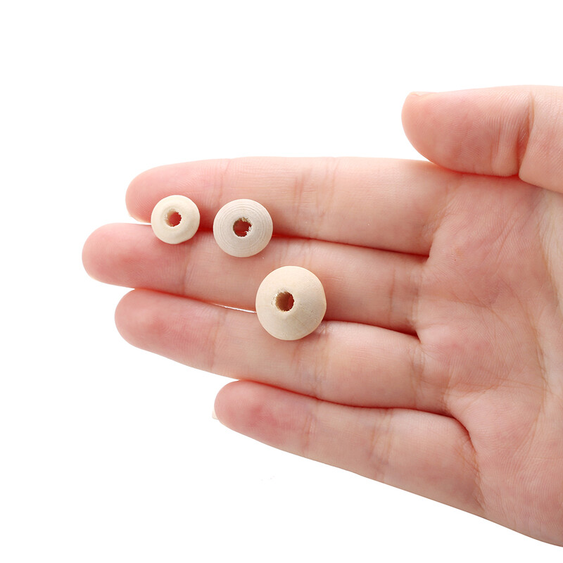 100/200 ks Prírodné drevené dištančné korálky Ploché drevené korálky pre DIY náramok náhrdelník náušnice šperky príslušenstvo
