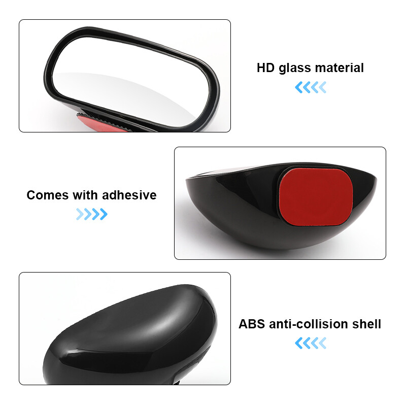 Autó holttértükör 360 fokban forgatható holt zóna tükör öntapadó domború HD üveg oldalsó visszapillantó tükör kiegészítő parkoló