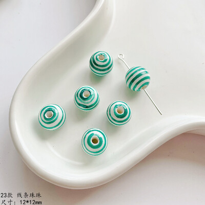 Šviežios žalios serijos keraminės mielos gėlės grybų meilės širdelės palaidi karoliukai „pasidaryk pats“ rankomis papuošti karoliukais apyrankės medžiaga