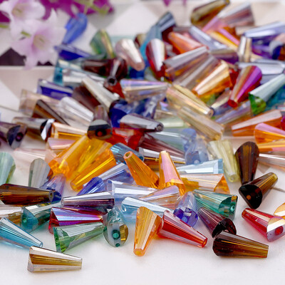 4 Κρυστάλλινες χάντρες σε σχήμα πύργου 6 χιλιοστών Αυστριακές κωνικές γυάλινες χάντρες Χαλαρές χάντρες για κοσμήματα DIY βραχιόλι κολιέ