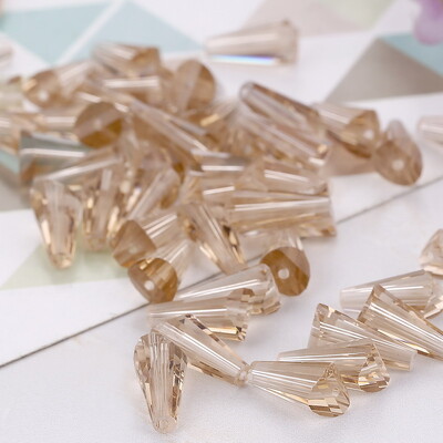 4 Κρυστάλλινες χάντρες σε σχήμα πύργου 6 χιλιοστών Αυστριακές κωνικές γυάλινες χάντρες Χαλαρές χάντρες για κοσμήματα DIY βραχιόλι κολιέ