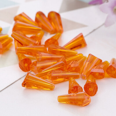 4 Κρυστάλλινες χάντρες σε σχήμα πύργου 6 χιλιοστών Αυστριακές κωνικές γυάλινες χάντρες Χαλαρές χάντρες για κοσμήματα DIY βραχιόλι κολιέ