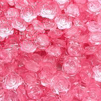 15 bucăți 20 mm flori de trandafir de culoare acrilic mărgele distanțare libere pentru realizarea de bijuterii accesorii pentru brățari lucrate manual