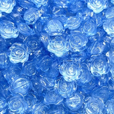 15 bucăți 20 mm flori de trandafir de culoare acrilic mărgele distanțare libere pentru realizarea de bijuterii accesorii pentru brățari lucrate manual