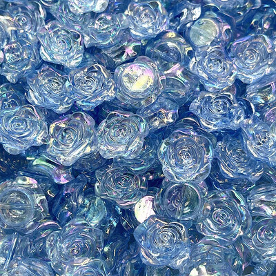 15 bucăți 20 mm flori de trandafir de culoare acrilic mărgele distanțare libere pentru realizarea de bijuterii accesorii pentru brățari lucrate manual