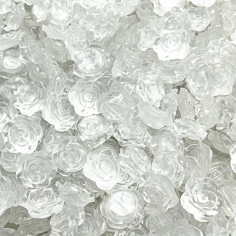 15 bucăți 20 mm flori de trandafir de culoare acrilic mărgele distanțare libere pentru realizarea de bijuterii accesorii pentru brățari lucrate manual