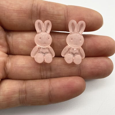 Új 10 akril átlátszó medve szivárvány nyúl barkács gyöngyös gyűrűs karkötő házi készítésű ajándékok