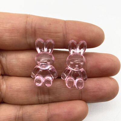 Új 10 akril átlátszó medve szivárvány nyúl barkács gyöngyös gyűrűs karkötő házi készítésű ajándékok