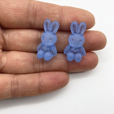 Új 10 akril átlátszó medve szivárvány nyúl barkács gyöngyös gyűrűs karkötő házi készítésű ajándékok