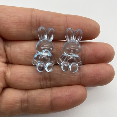 Új 10 akril átlátszó medve szivárvány nyúl barkács gyöngyös gyűrűs karkötő házi készítésű ajándékok