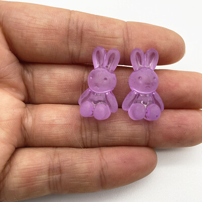 Új 10 akril átlátszó medve szivárvány nyúl barkács gyöngyös gyűrűs karkötő házi készítésű ajándékok