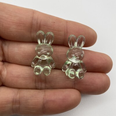 Új 10 akril átlátszó medve szivárvány nyúl barkács gyöngyös gyűrűs karkötő házi készítésű ajándékok