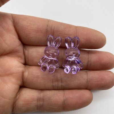 Új 10 akril átlátszó medve szivárvány nyúl barkács gyöngyös gyűrűs karkötő házi készítésű ajándékok